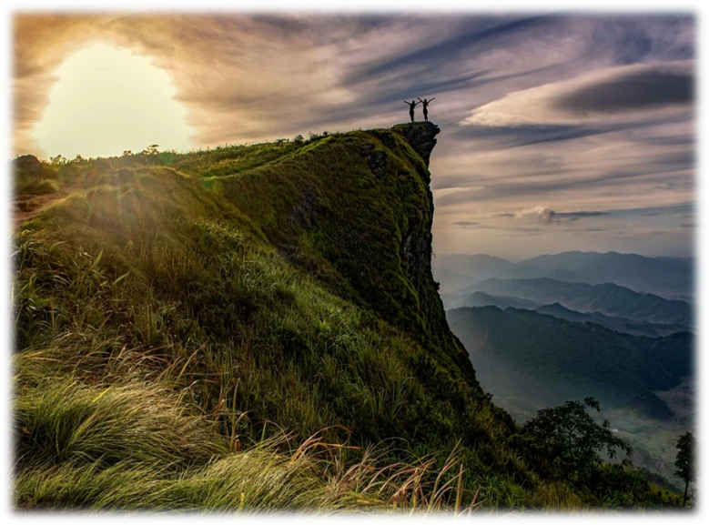 Viewing the world from a high spot anticipating the possibilities